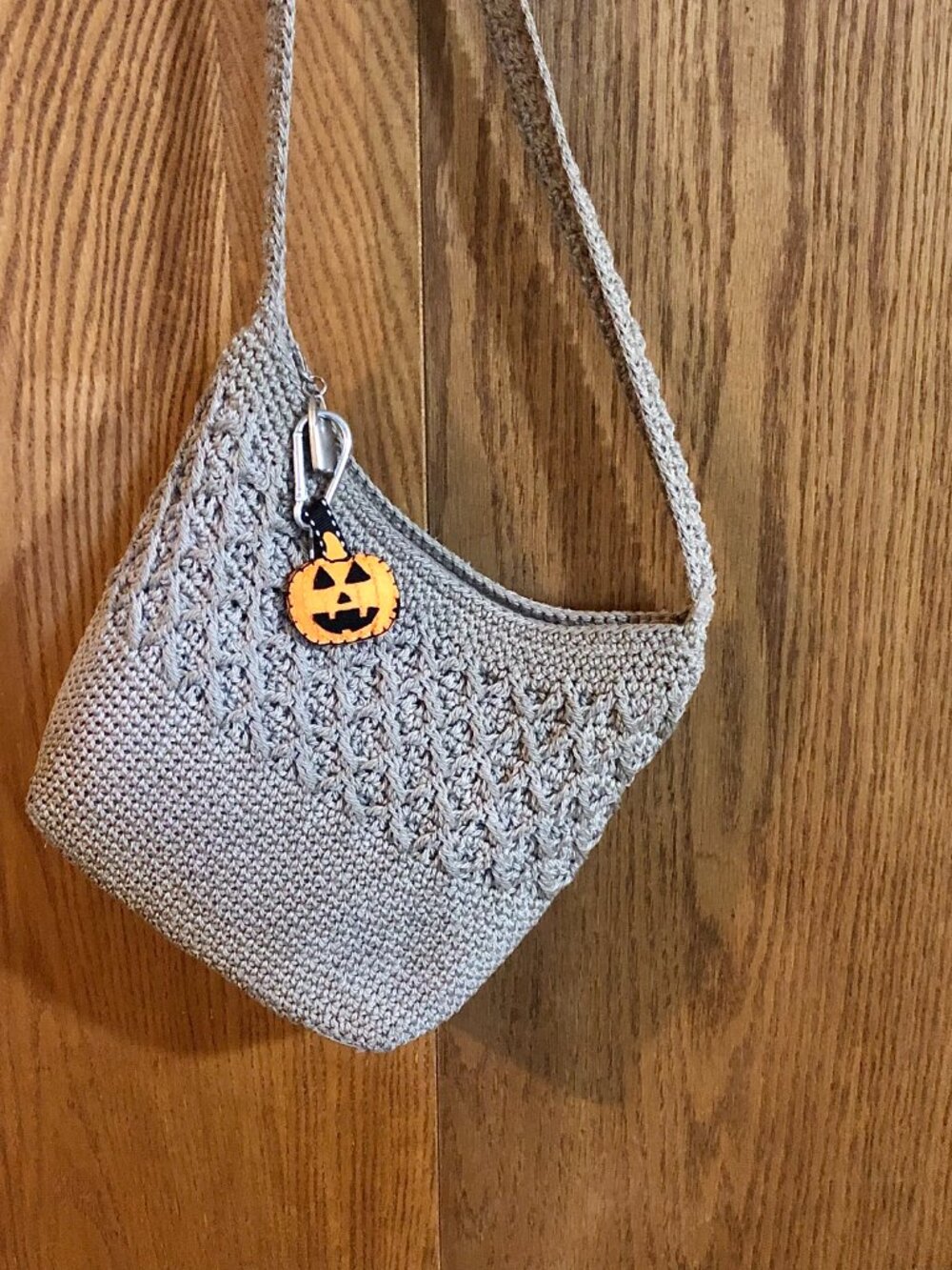 Handmade Halloween Pumpkin Jack O Lantern Bag Charm Purse Charm Fall Accessory
